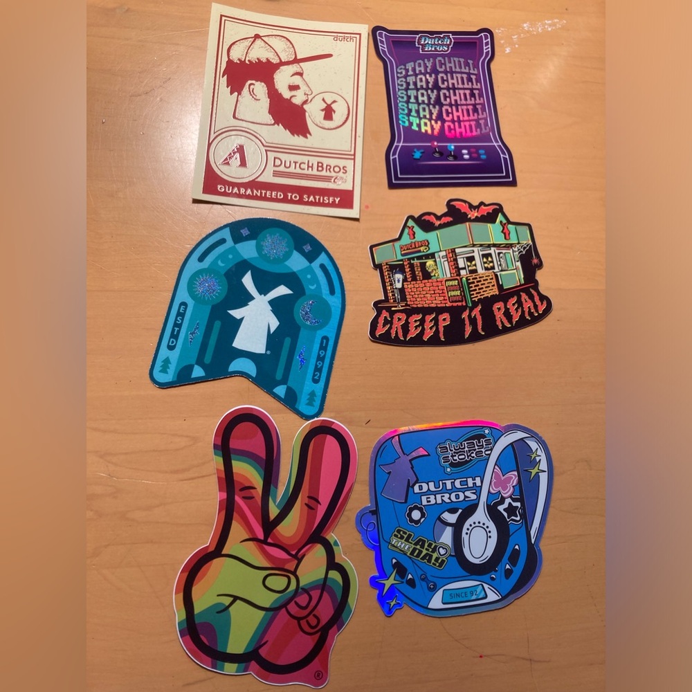 Lot of 28 Rare Hard to find Arizona Diamondbacks Dutch Bros Stickers, Christmas